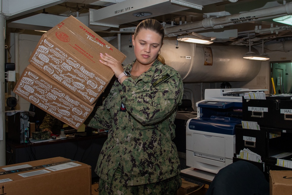 Truman is the flagship of the Harry S. Truman Carrier Strike Group and is currently in port aboard Naval Station Norfolk.