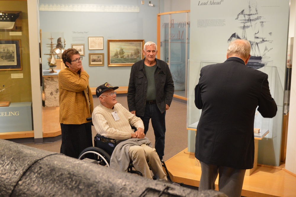 Battleship Wisconsin veteran visits Hampton Roads Naval Museum