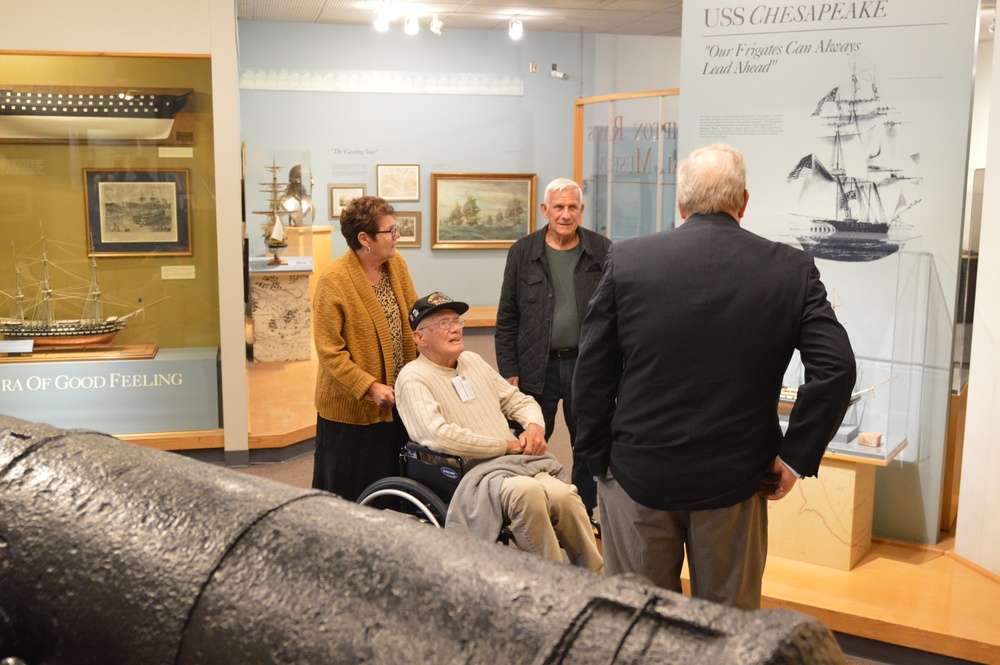 Battleship Wisconsin veteran visits Hampton Roads Naval Museum