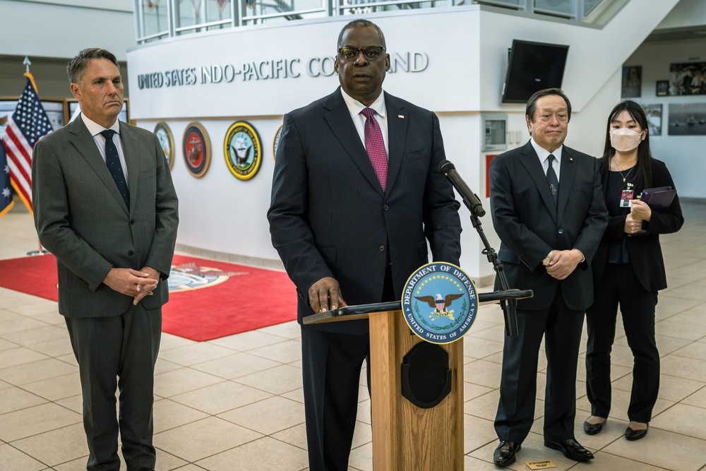 SECDEF Tri Lateral Meetings in Hawaii with Japan and Australia