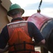 Coast Guard Cutter Marcus Hanna works buoys in the Northeast