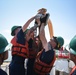 Coast Guard Cutter Marcus Hanna works buoys in the Northeast