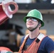 Coast Guard Cutter Marcus Hanna works buoys in the Northeast