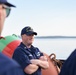 Coast Guard Cutter Marcus Hanna works buoys in the Northeast