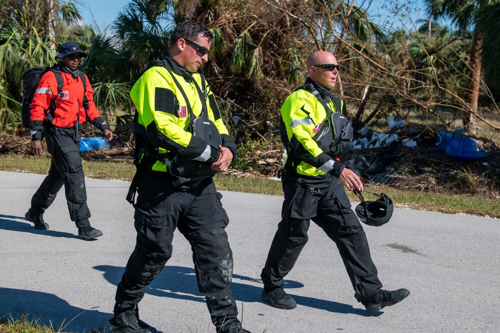 Coast Guard surveys Pine Island, Florida for people in need