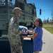 Florida National Guard Soldiers from deliver food and water