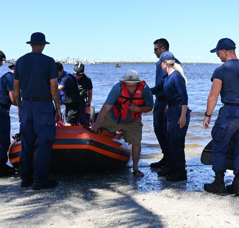 Coast Guard conducts search and rescue operations post Hurricane Ian landfall