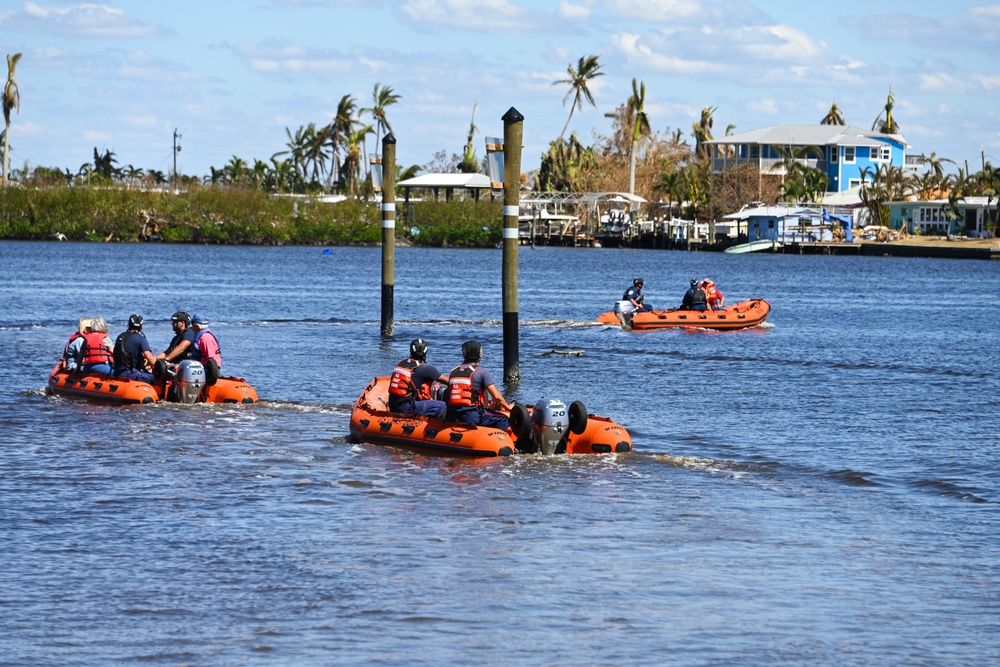 Coast Guard conducts search and rescue operations post Hurricane Ian landfall