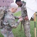 Soldiers from 1st Signal Brigade go on a ruck march for physical training in the morning.