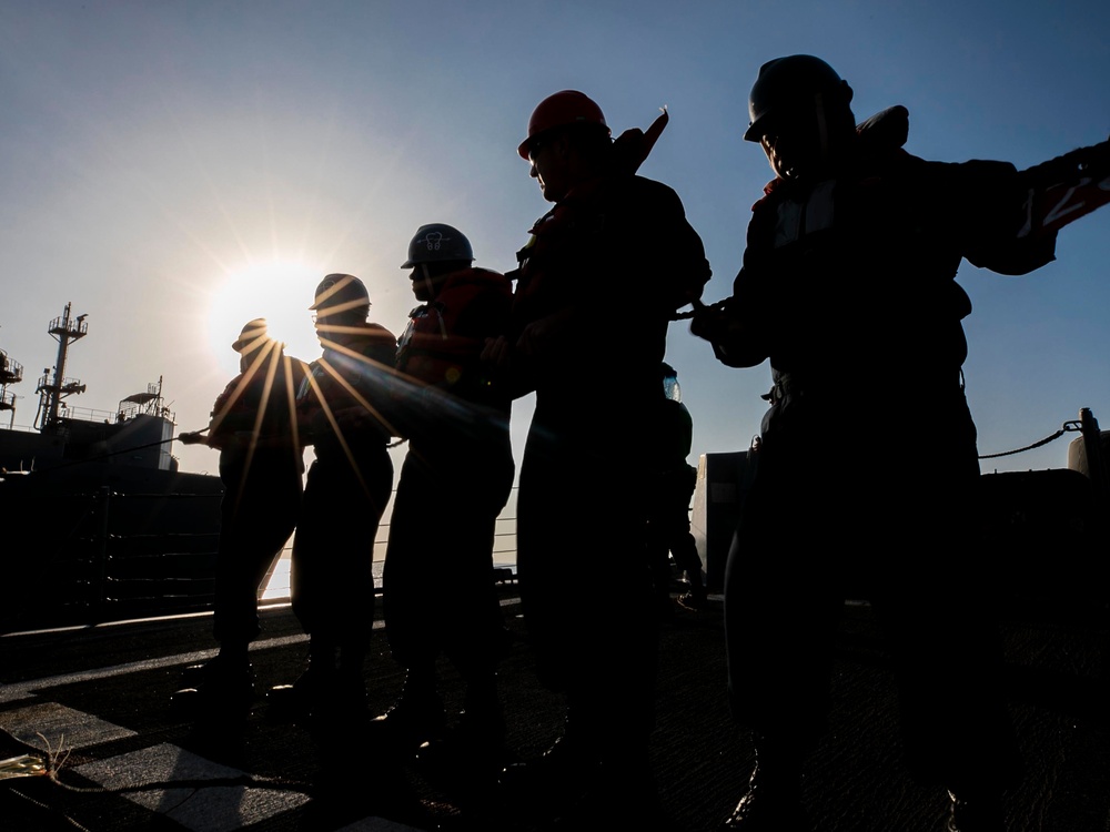 USS Delbert D. Black Conducts RAS with USNS Matthew Perry