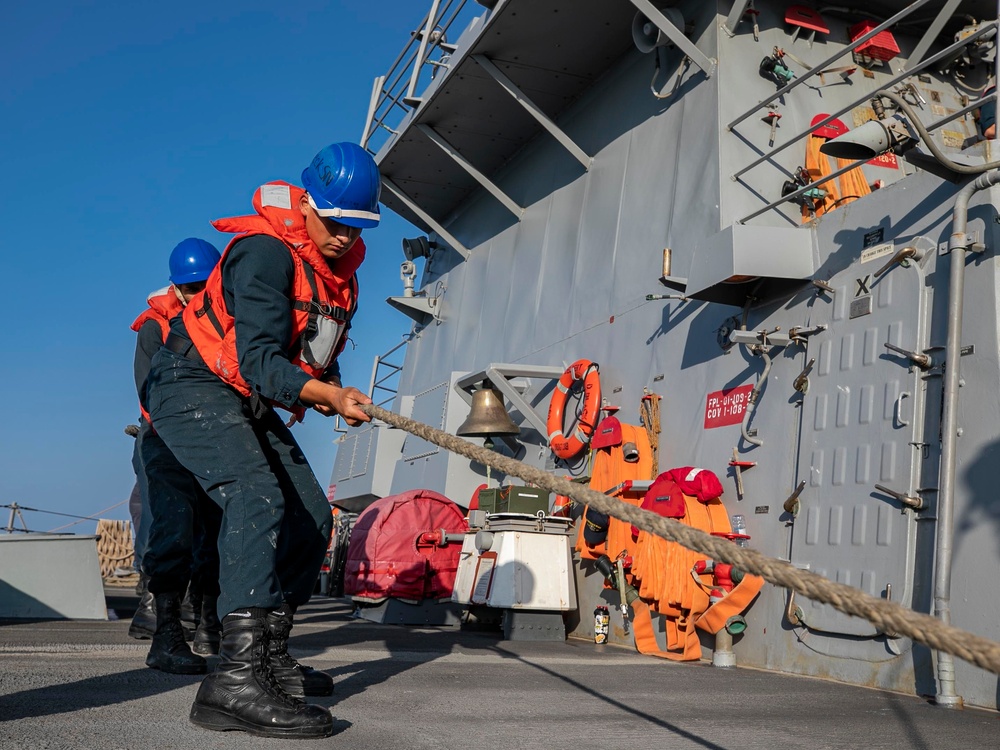 USS Delbert D. Black Conducts RAS with USNS Matthew Perry