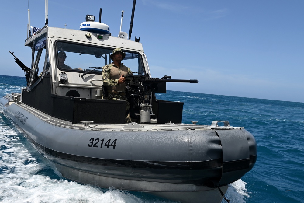 Coast Guardsmen from Port Security Unit 307 conduct operations in Guantanamo Bay Cuba