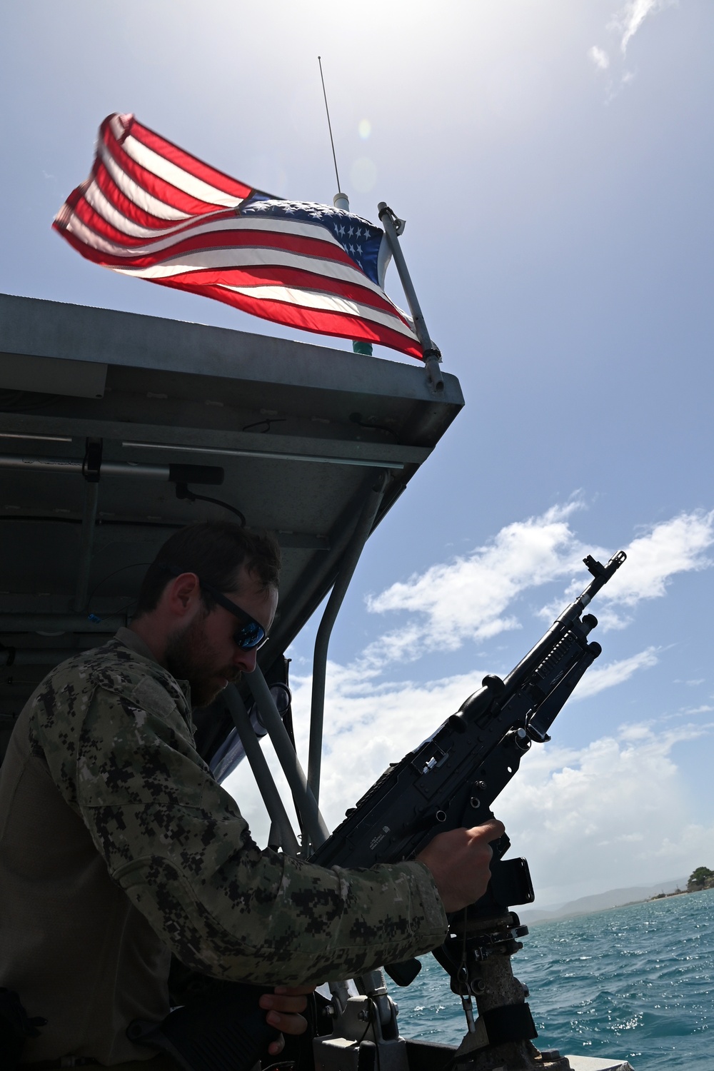 Coast Guardsmen from Port Security Unit 307 conduct operations in Guantanamo Bay Cuba