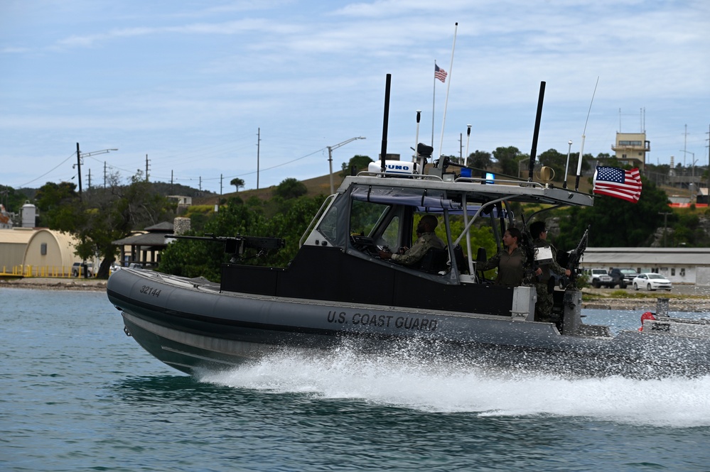 Coast Guardsmen from Port Security Unit 307 conduct operations in Guantanamo Bay Cuba