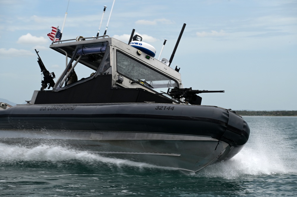 Coast Guardsmen from Port Security Unit 307 conduct operations in Guantanamo Bay Cuba