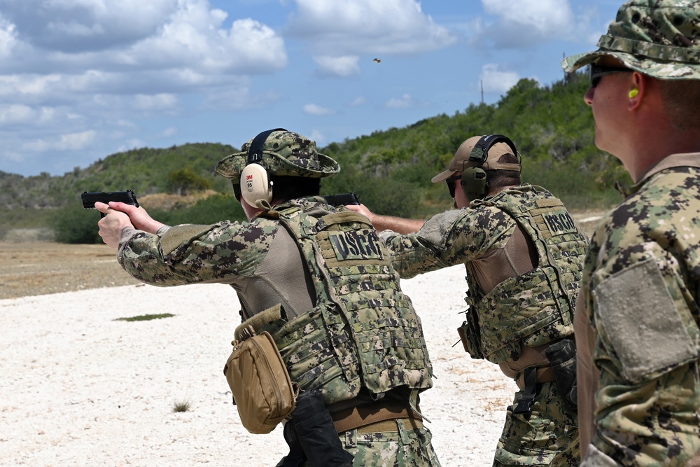 Coast Guardsmen from Port Security Unit 307 conduct operations in Guantanamo Bay Cuba