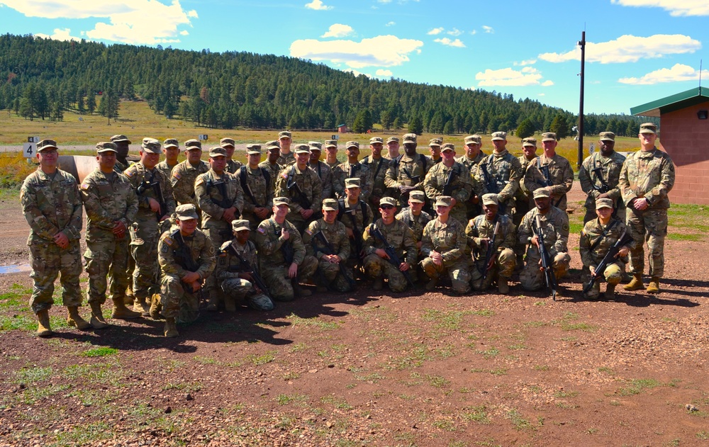 The 505th Signal Brigade trains at the range on Camp Navajo