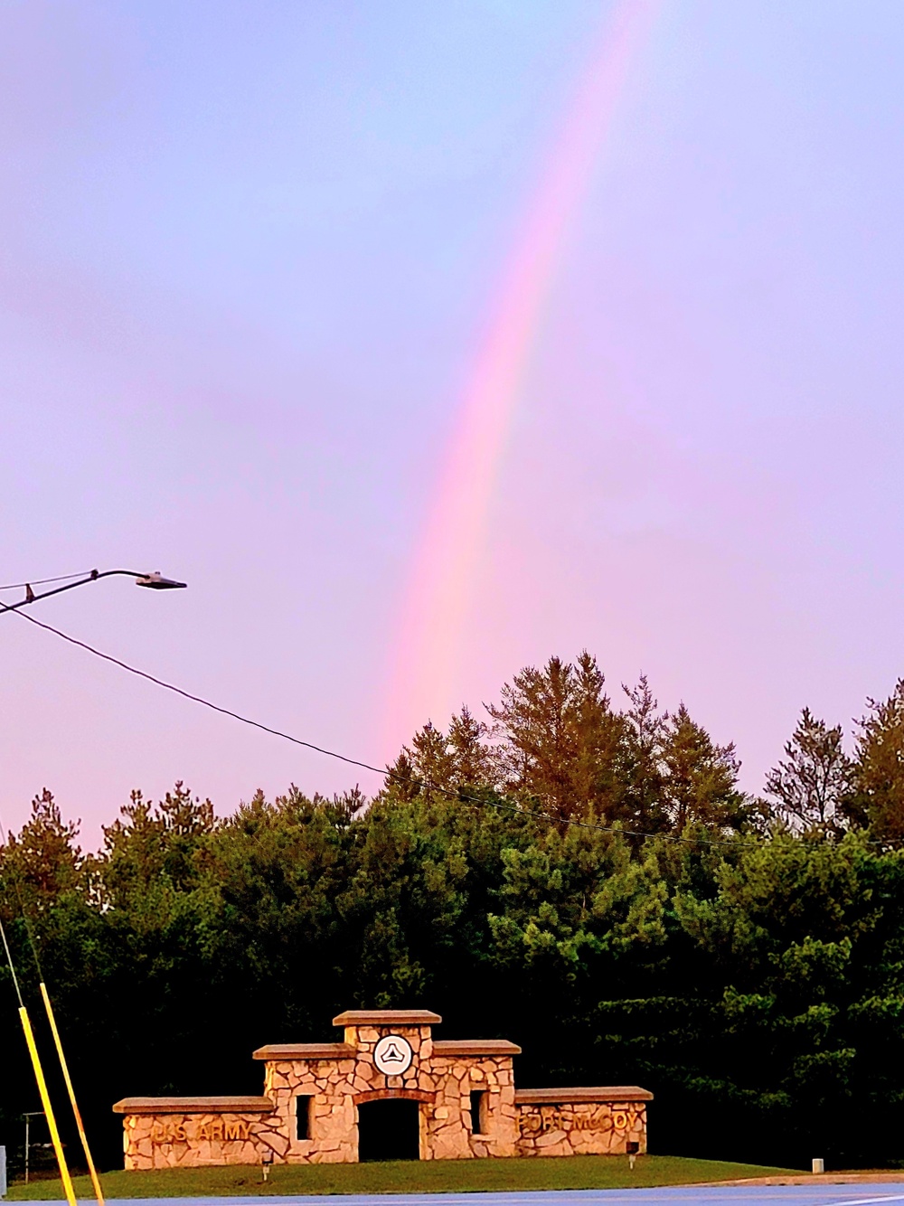 Rare rainbow forms over Fort McCoy in September 2022