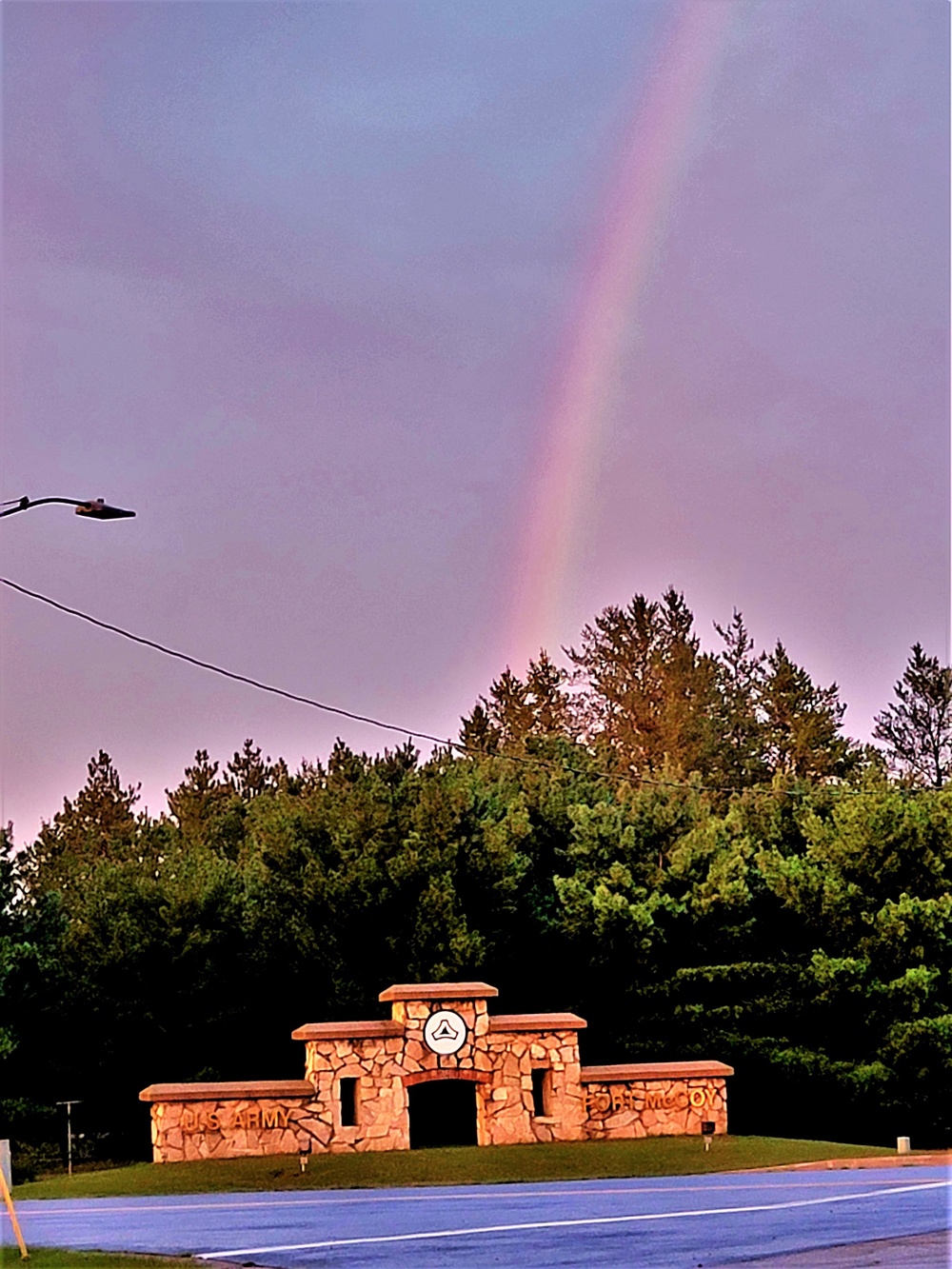 Rare rainbow forms over Fort McCoy in September 2022