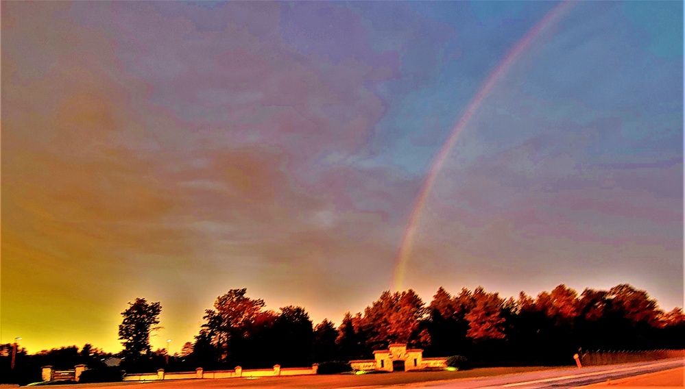 Rare rainbow forms over Fort McCoy in September 2022