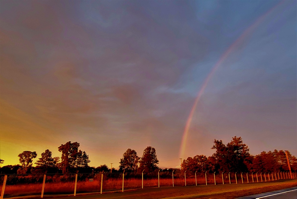Rare rainbow forms over Fort McCoy in September 2022
