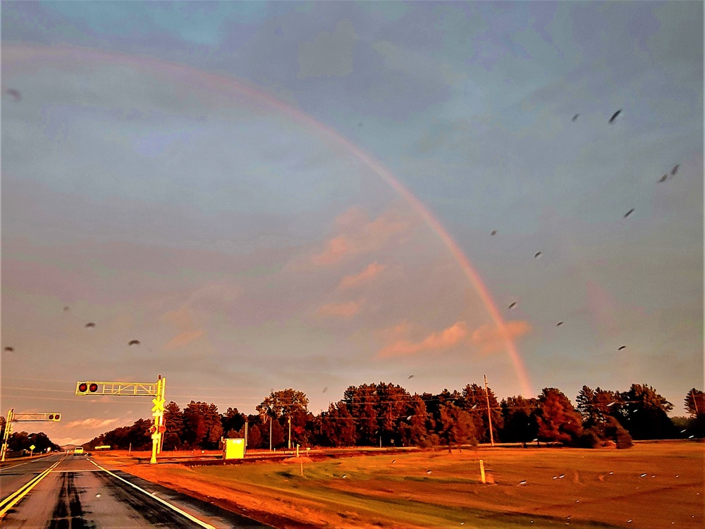 Rare rainbow forms over Fort McCoy in September 2022