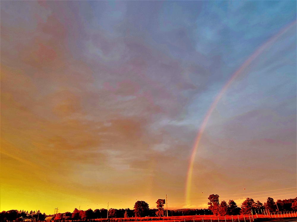 Rare rainbow forms over Fort McCoy in September 2022