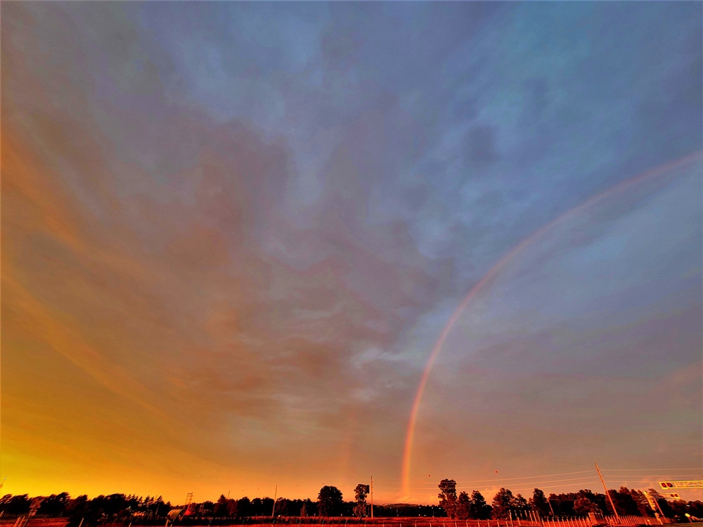 Rare rainbow forms over Fort McCoy in September 2022