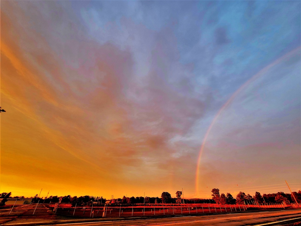 Rare rainbow forms over Fort McCoy in September 2022