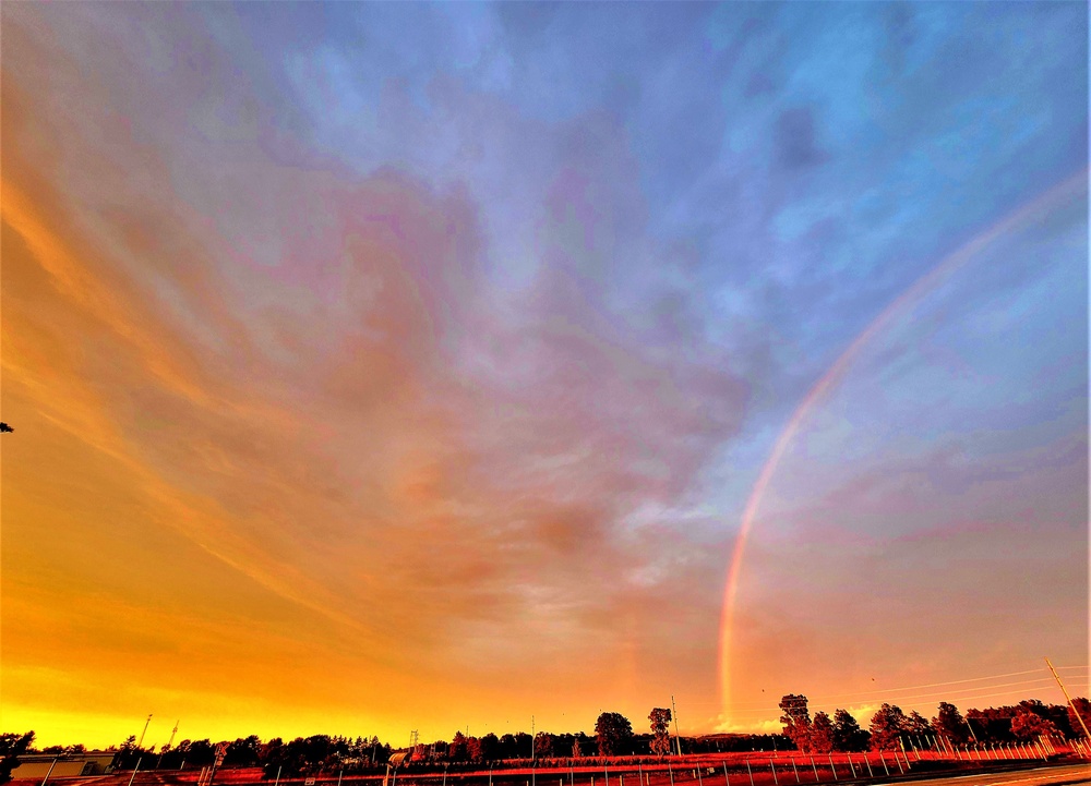 Rare rainbow forms over Fort McCoy in September 2022