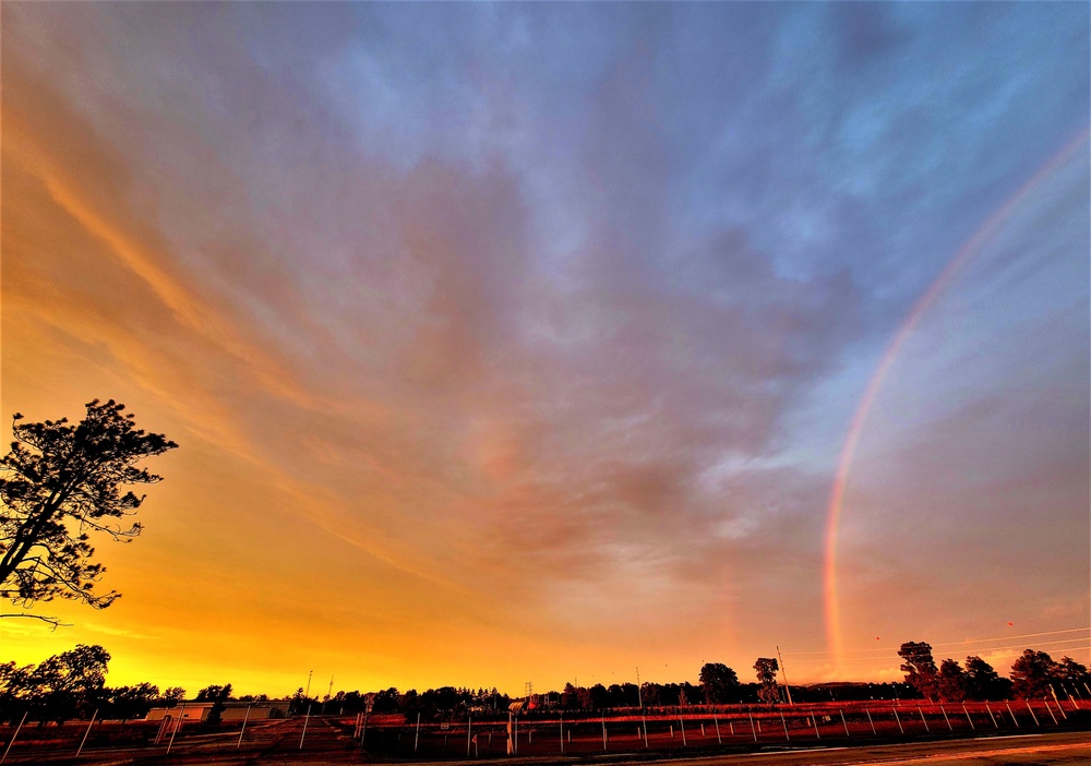 Rare rainbow forms over Fort McCoy in September 2022