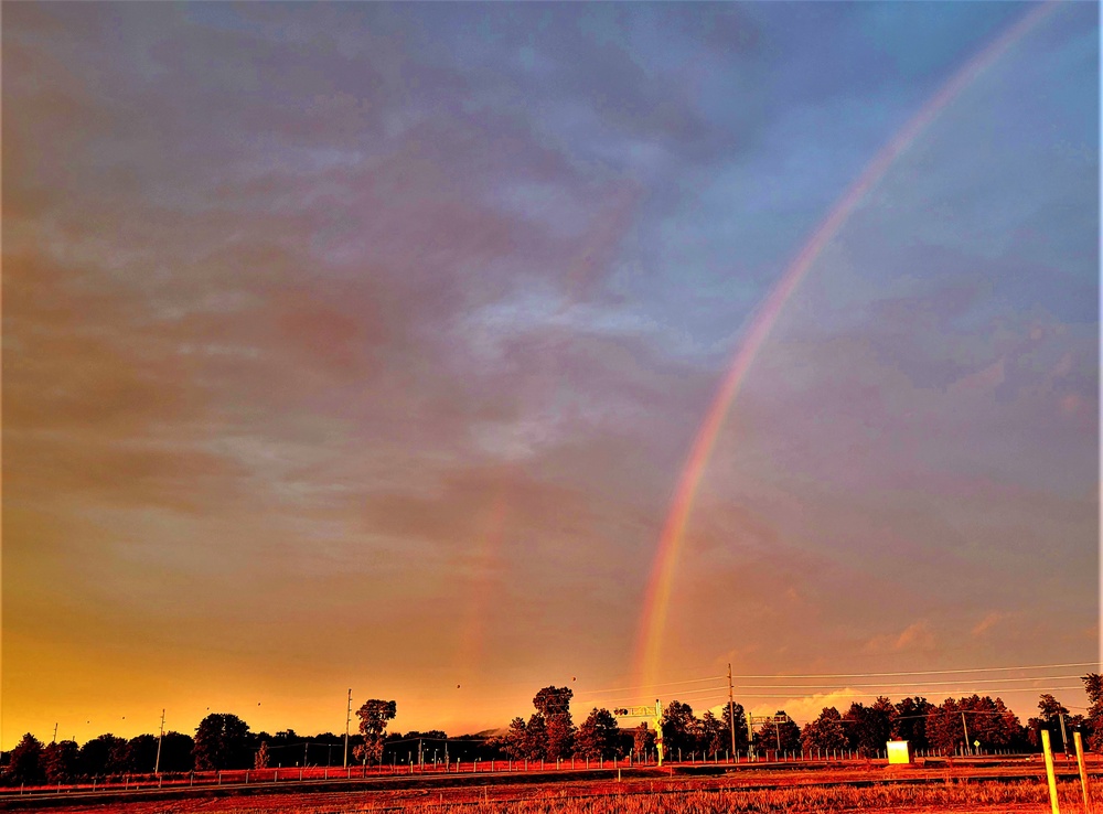Rare rainbow forms over Fort McCoy in September 2022