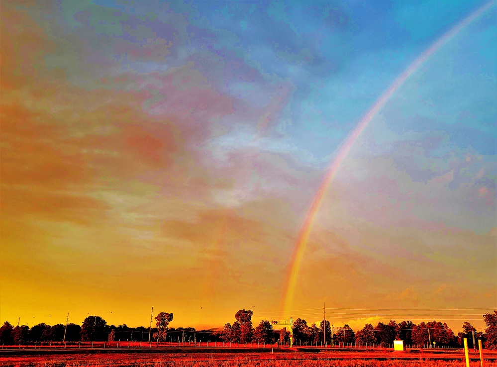 Rare rainbow forms over Fort McCoy in September 2022