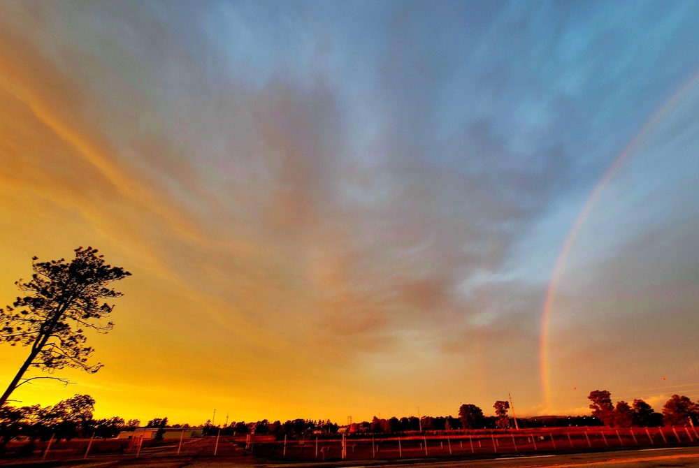 Rare rainbow forms over Fort McCoy in September 2022