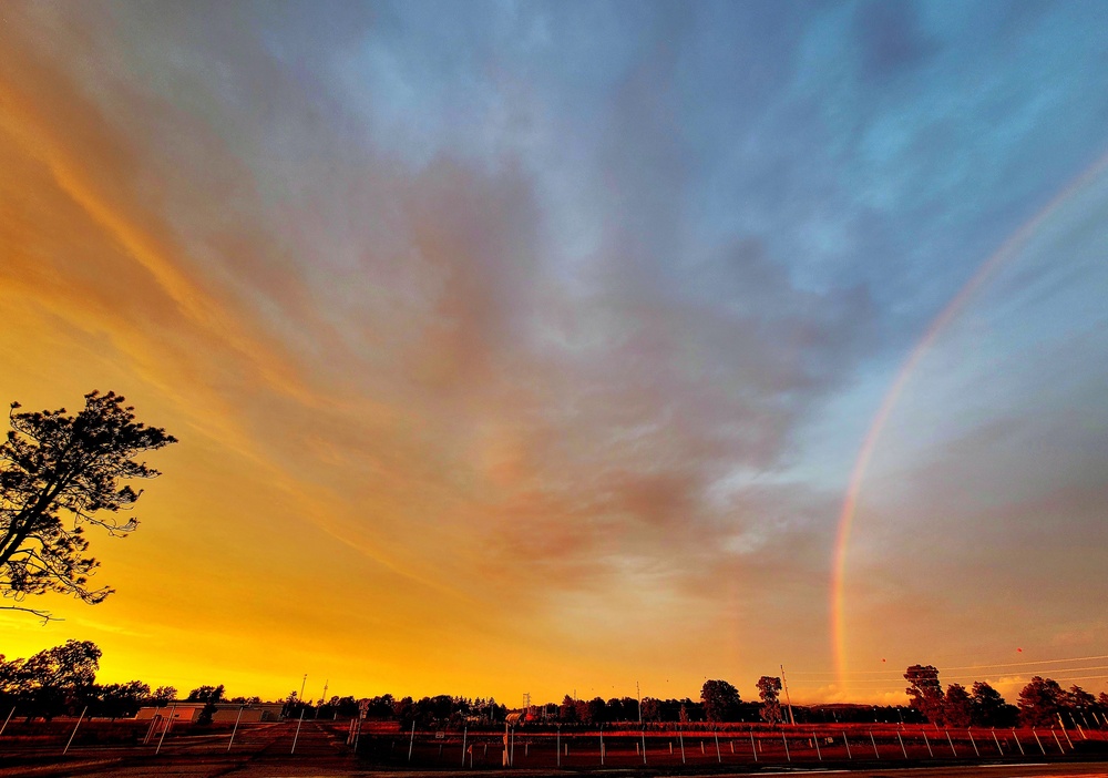 Rare rainbow forms over Fort McCoy in September 2022