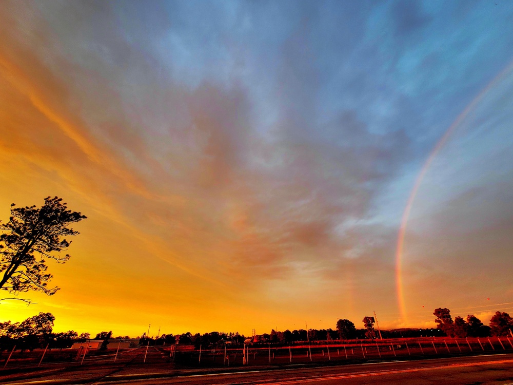 Rare rainbow forms over Fort McCoy in September 2022
