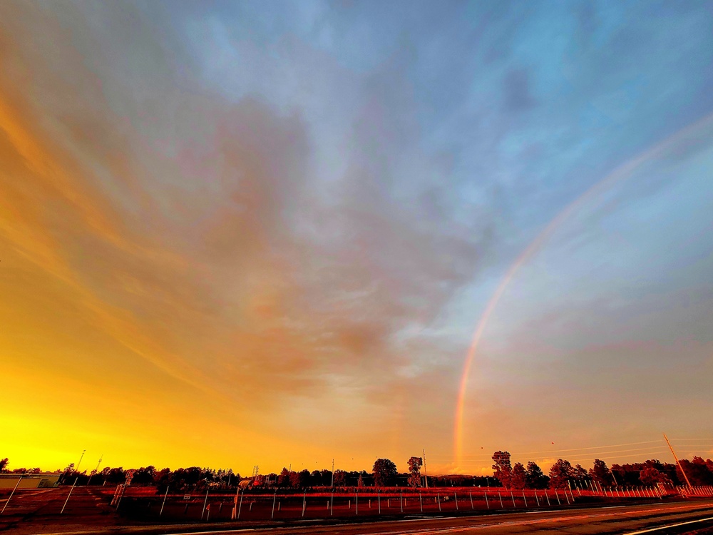 Rare rainbow forms over Fort McCoy in September 2022