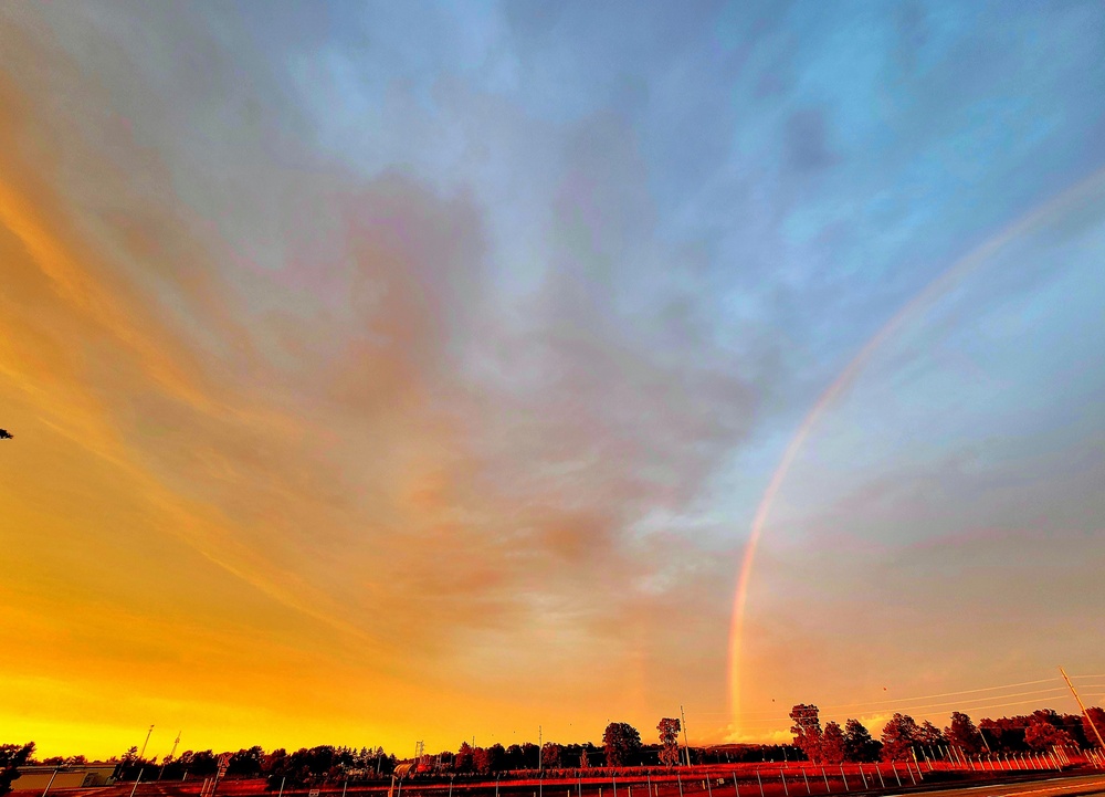 Rare rainbow forms over Fort McCoy in September 2022
