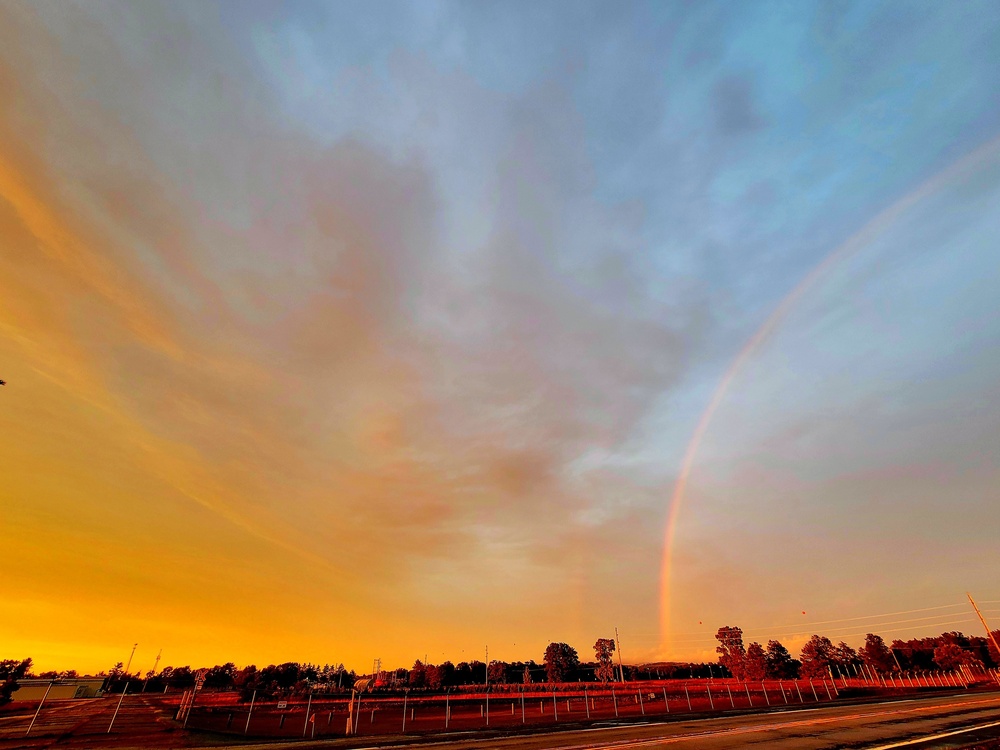 Rare rainbow forms over Fort McCoy in September 2022