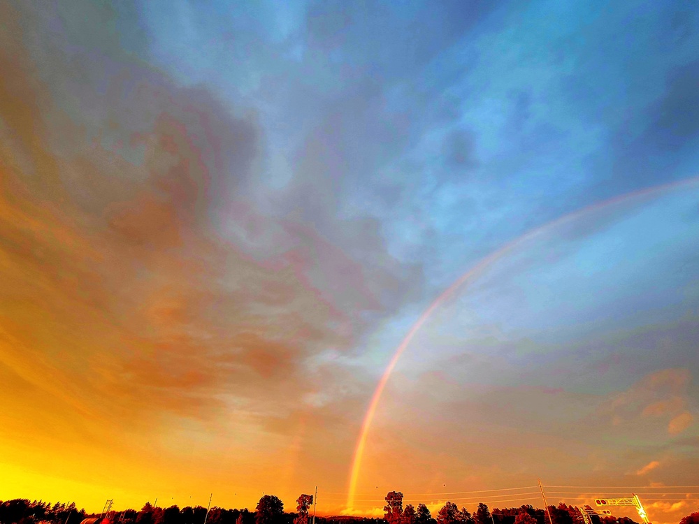 Rare rainbow forms over Fort McCoy in September 2022