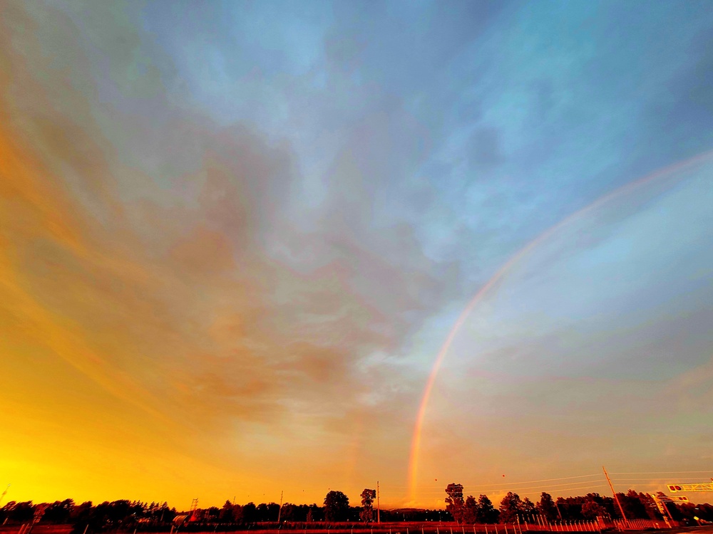 Rare rainbow forms over Fort McCoy in September 2022