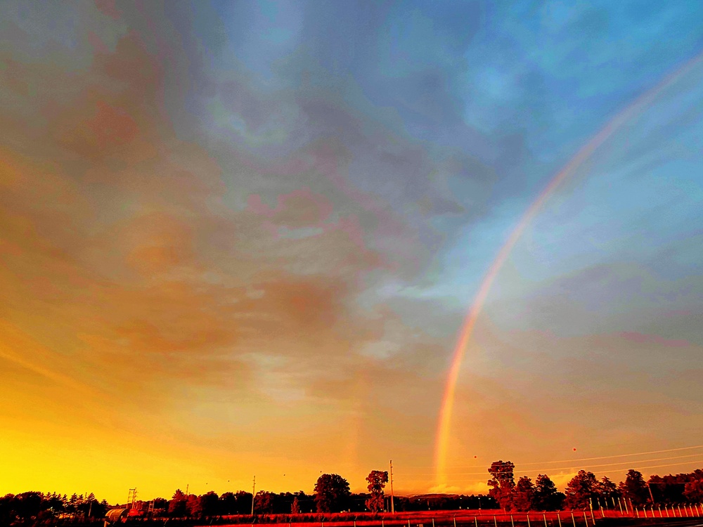 Rare rainbow forms over Fort McCoy in September 2022