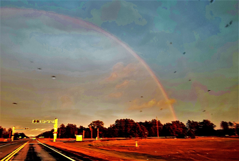 Rare rainbow forms over Fort McCoy in September 2022