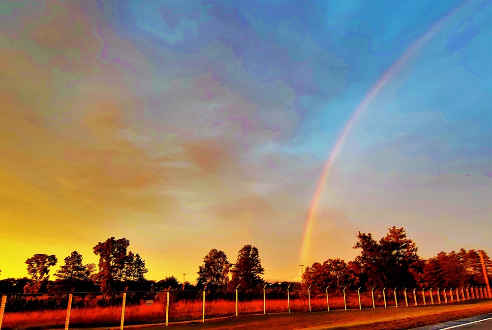 Rare rainbow forms over Fort McCoy in September 2022