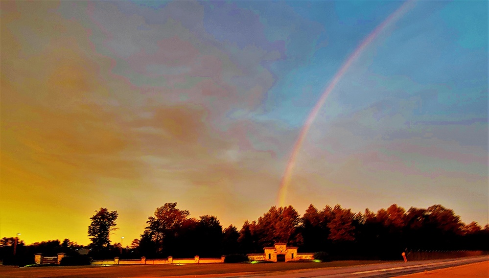 Rare rainbow forms over Fort McCoy in September 2022