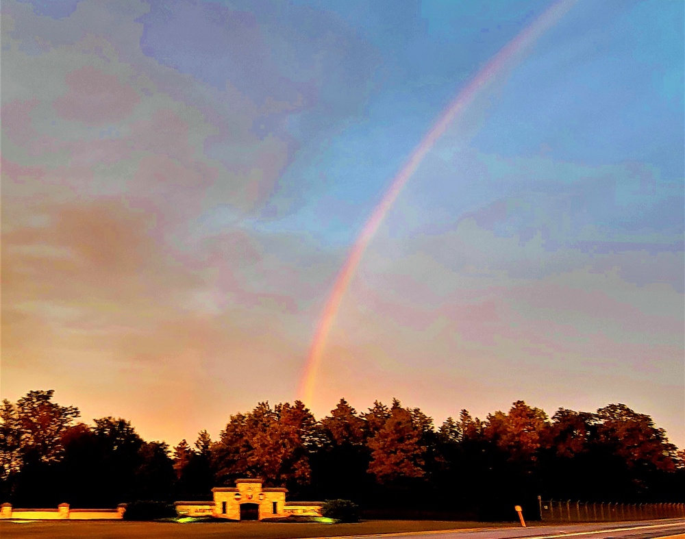 Rare rainbow forms over Fort McCoy in September 2022