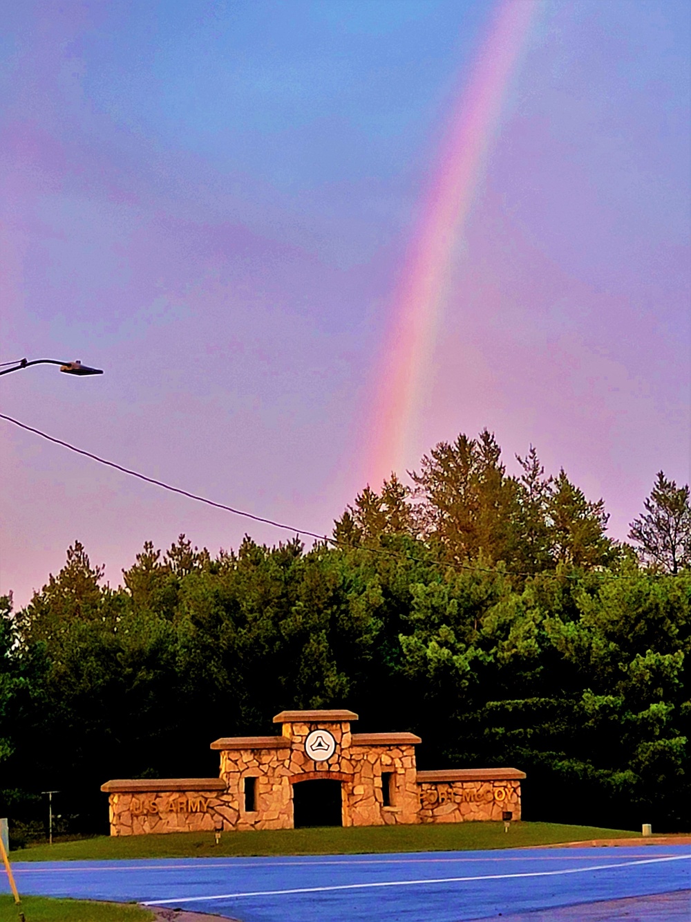 Rare rainbow forms over Fort McCoy in September 2022