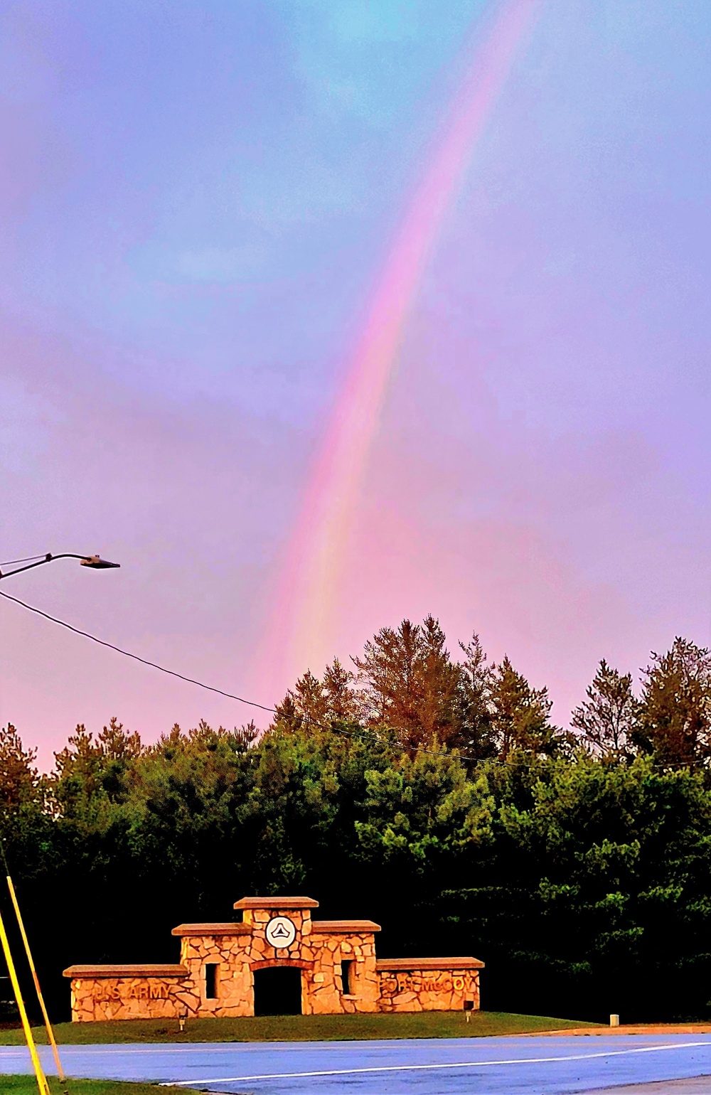 Rare rainbow forms over Fort McCoy in September 2022