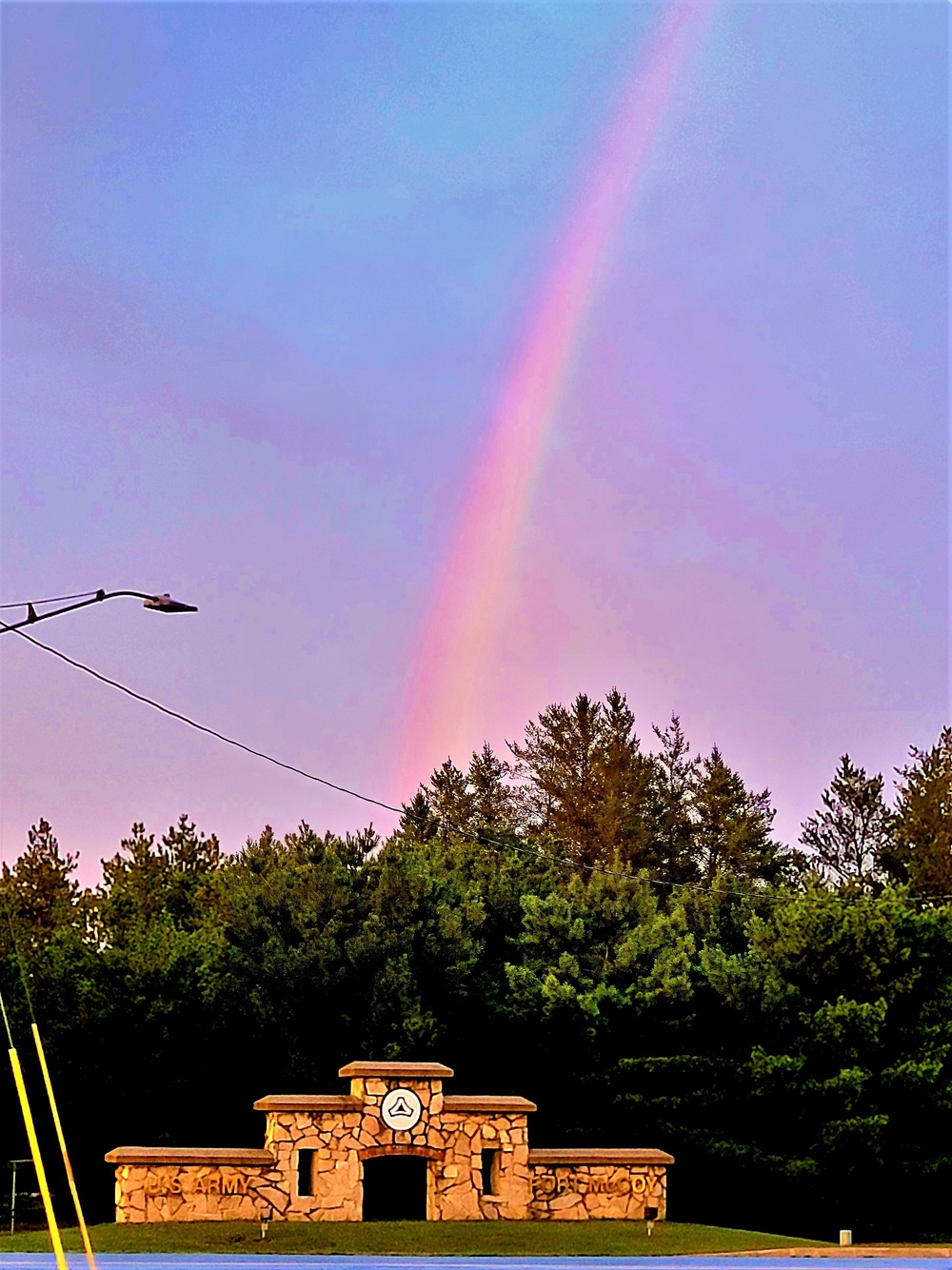 Rare rainbow forms over Fort McCoy in September 2022