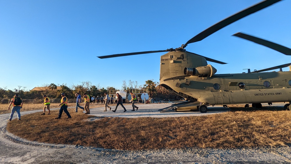 New York Army National Guard CH-47 crews on duty in Florida